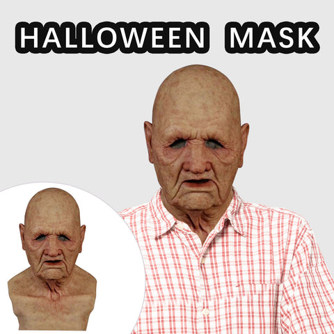 The Elder Another Halloween Funny Holiday Me Masks Old Man Adult Supersoft Mask Bald Funny Elder Carnival Party Props Mascarilla