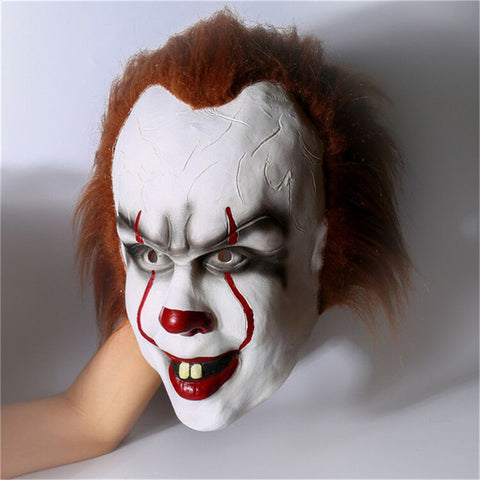 The Movie Character Joker Mask Stephen King's It Pennywise Mask Scary Halloween Mask Cosplay It Clown Latex Party Masks Prop