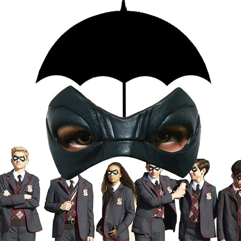The Umbrella Academy Cosplay Eye Masks Black Emulsion Eye Patch Hero Mask Costumes Props For Men Women Halloween Carnival Party