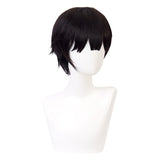 Toilet-bound Jibaku Shounen Hanako kun Yugi Amane Black Short Wig With Cosplay Hat Heat Resistant Hair Cosplay Wigs + Wig Cap