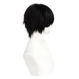 Toilet-bound Jibaku Shounen Hanako kun Yugi Amane Black Short Wig With Cosplay Hat Heat Resistant Hair Cosplay Wigs + Wig Cap
