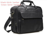 Top Quality Men Real Leather Antique Style Briefcase Business 15.6 Laptop Cases Attache Messenger Bags Portfolio B1001
