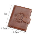 Ultra-thin Man Wallets Casual Vintage 100% Genuine Leather Hasp Men Cowhide Mini Shor Billfold Money Clip Vintage Multiple Card