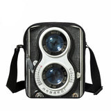 Brand Fashion Men's Briefcase Business Messenger Bag Vintage Camera Printing Hangbags Small Crossbody Purse Shoulder Bag