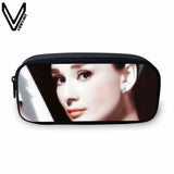 Casual Cosmetic Bags For Women Audrey Hepburn Prints Case Holder Cute Star Purses Kids Wallets Scho Case For Study