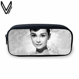 Casual Cosmetic Bags For Women Audrey Hepburn Prints Case Holder Cute Star Purses Kids Wallets Scho Case For Study