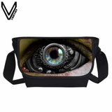 Dinosaur Eyes Children Scho Bags Casual 3D Time Eyes Printing Messenger Bags Boy Girls Crossbody Bags Mini Bookbags