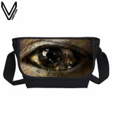 Dinosaur Eyes Children Scho Bags Casual 3D Time Eyes Printing Messenger Bags Boy Girls Crossbody Bags Mini Bookbags