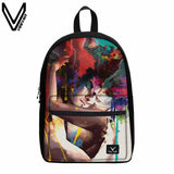 Women's Canvas Backpacks New Fashion 3D Prin Hear Style Canvas Bags Student's Casual Backpacks Travel Bags