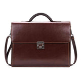 Luxury Famous Brand Password Lock Leather Bag Men Briefcase Business Office Bag Leather maleta Large Man portfolio