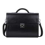 Luxury Famous Brand Password Lock Leather Bag Men Briefcase Business Office Bag Leather maleta Large Man portfolio