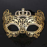 Venetian Metal Mask Masquerade Nightclub Party Hollow Golden Mask Sexy Lace Eye Mask Women Fancy Dress Costume