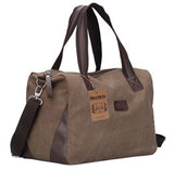 Vintage Canvas Duffel Bag Travel Luggage Carryon Bag Coffee Bag 15.6 InchMen/Women Duffel Shoulder Bag for travel Handbag