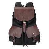 Vintage Fashion Casual Canvas Microfiber Leather Women Men Backpack Backpacks Shoulder Bag Bags For Lady Rucksack High Quality