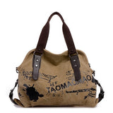 Vintage Graffiti Women's Bag Canvas Handbag Female Famous Designer Shoulder Bag Ladies Tote Fashion Large Sac a Main bolsos Muje
