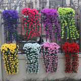 Vivid Artificial Hanging Orchid Bunch Silk Long Hanging Bush Flowers String Wedding Home Party Decor S7