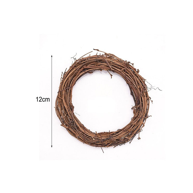 Wedding Decoration Wreath Natural Rattan Wreath Garland DIY Crafts Decor For Home Door Grand Tree Christmas Gift Party Ornament