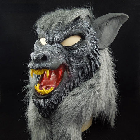 Werewolf Halloween Mask Big Bad Wolf Adult Full Head Wolf Mask Costume Accessory Party Masks