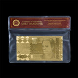 &amp;retail Ukraine Metal Gold Foil Banknote UAH 1 Gold Fake Money Ukrainian Currency Copy with COA