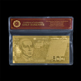 &amp;retail Ukraine Metal Gold Foil Banknote UAH 1 Gold Fake Money Ukrainian Currency Copy with COA