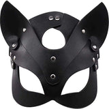 Woman Leather Cat Mask Bunny Fox Masks, Sexy Animal Half Face Mask Cosplay Halloween Party Ladies
