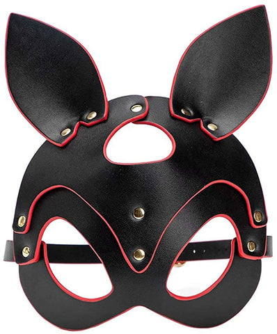Woman Leather Cat Mask Costume Sex Bunny Fox Masks,Sexy Animal Half Face Mask Cosplay Halloween Party Ladies
