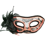 Women EL Lighting Luminous Mask Unique Shape Back Strap Adjustable Cosplay Show Halloween Decor Masquerade Makeup Party Supplies