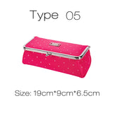 Women Fashion Party Makeup Bag With Mirror Small Cosmetic Organizer Travel Make Up Pen Lipstick Brush Toolbox Pouch Storage Case