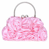 Women Flowers Evening Bags Mini Totes Mo Elegan Wedding Bridal Day Clutch Party Purse Ladies Chain Handbag pink clutches
