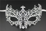 Women Girl Black Gold Silver White Color  Venetian Metal Filigree Laser Cut Masquerade Mask Opera Show Wedding Party Masks