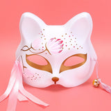 Women Girls Anime Fox Cat Mask with Bell Tassels Animal Role Playing  Party   Cosplay Wedding Birthday