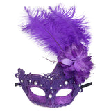 Women Girls Lady Feathers Flower Masks Halloween Cosplay Mardi Gras Masquerade Carnival Prom Costume Party Supplies Christmas