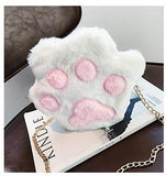 Women Sof Hand Bag Cute Pe Ca Claws Design Harajuku Plush Cartoon Shoulder Messenger Bag Mini Handbag for Girls Gift
