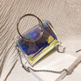 Women Transparen Handbag Shoulder Bag Clear Jelly Purse Clutch Plastic Tote