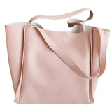 Women Two Piece Shoulder Bag HandBags Fashion Messenger Bags+Small Clutch Girls solid PU large shoulder bag with small Purse