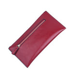 Women Wallets Genuine Leather Purses Ultra-Thin Design Female Candy Color Long Clutch Bags Card Holder Monederos Carteras Mujer