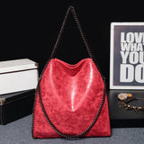 Women shoulder bags Fashion star chain bags Bur crack leather purse women 3 silver star chain bag female tote bags handbags