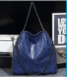 Women shoulder bags Fashion star chain bags Bur crack leather purse women 3 silver star chain bag female tote bags handbags