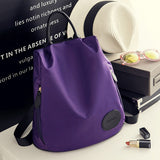 Women stree fashion bags ladies leisure Casual Waterproof backpack Teenage girls nylon Oxford cloth bag Black Purple Mochilas