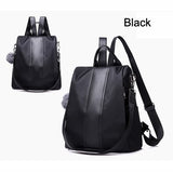 Women waterproof backpack travel Shoulder Bags anti thef backpack bookbags for teenage girls black nylon bagpack New Listing