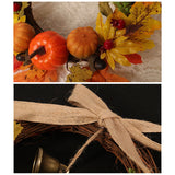 Wreath Autumn Harvest Maple Leaf Pumpkin Front Door Wreath Front Door Home Decor Party Supplies 30cm