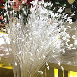 YO CHO Flores Artificiales for Home Decoration 40 Heads White Peacocok Grass Road Lead Plantas Silk Flowers for A Wedding Props