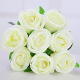 Yellow Real Touch Rose Artificial silk flowers Flowers Decorative Flowers Home or Christmas Party Decoration Wedding Decor