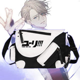 Yuri on ice Bags Anime YURI!!! on ICE Messenger Bag Canvas+paten leather scho shoulder Handbags