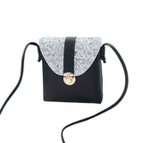 handbag female bag leather handbags Women Fashion Solid Color Lock Sequins Crossbody Bag Shoulder Bag bolsos bandolera mujer