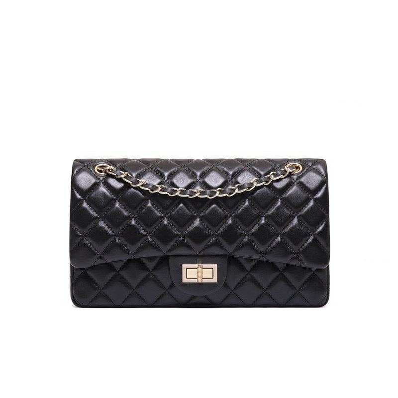 luxury brand chains flap bag women 100% genuine cow leather alligator classic shoulder bag handbag black beige white 2018 new