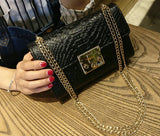 luxury handbags women bags designer black white Crocodile flap bag small clutch gold chain girls crossbody bags for women 2018