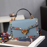 luxury handbags women bags designer women handbag colorful rive messenger bags female vintage hasp wide strap shoulder handbag