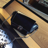 mini bags 2017 female chain messenger bags lock single shoulder bag contracted women vintage pu leather handbags purses