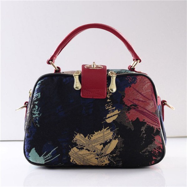 new version waterproof nylon satchel female bag tide single shoulder bag simple leisure small handbag collision color bag